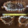 Carnival glass leaf dishes x3 Image 8