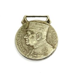 Vintage French Homage Medal To Commandant Guesnet