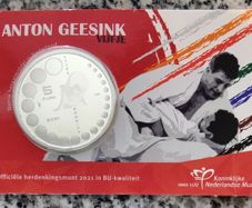 Netherlands 5 Euro Base Metals (Silver Plated) Brilliant Uncirculated Coin 2021 - Anton Geesink
