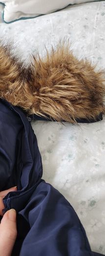 Navy Padded winter coat with Belt size M /12