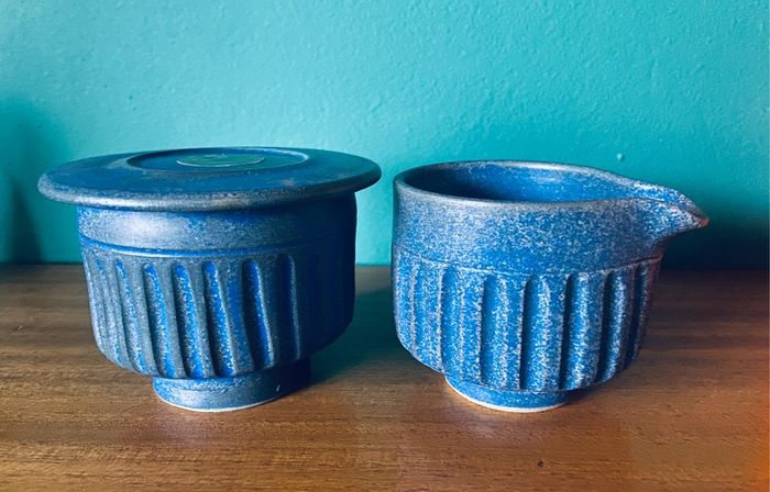 Irish studio pottery jug & bowl Marianne Klopp