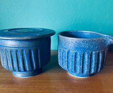 Irish studio pottery jug & bowl Marianne Klopp
