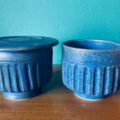 Irish studio pottery jug & bowl Marianne Klopp