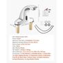 Touchless Bathroom Sink Faucet, Automatic Motion Sensor Restroom Toilet Faucet Cold Water with Hole Cover Plate, Battery Operated for 9.5 mm Pipe Commercial Lavatory,Chrome Plated Silver Image 6