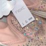 Next BNWT Girl Canvas Shoe with bling! Size 4/37 Image 6
