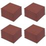 Fall Protection Tiles 24 pcs Rubber 50x50x3 cm Red Image 2