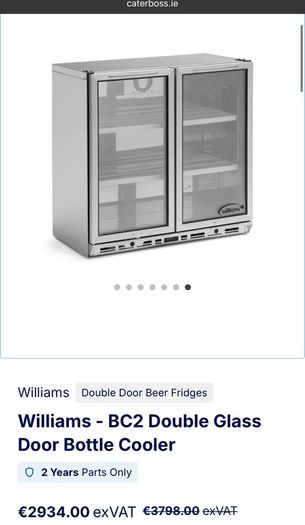 Williams BC2 Double Door Refrigerator