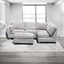 grey corner sofa +footstool Image 2