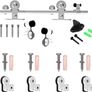 Sliding Door Kit with Hanging Rail Sliding Door System Image 2