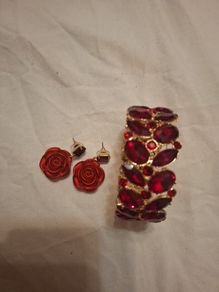 Red & gold jewellery
