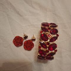 Red & gold jewellery