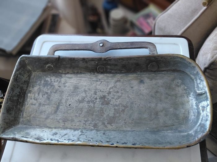 Antique French copper frying pan 18th century