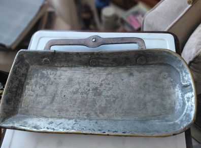 Antique French copper frying pan 18th century