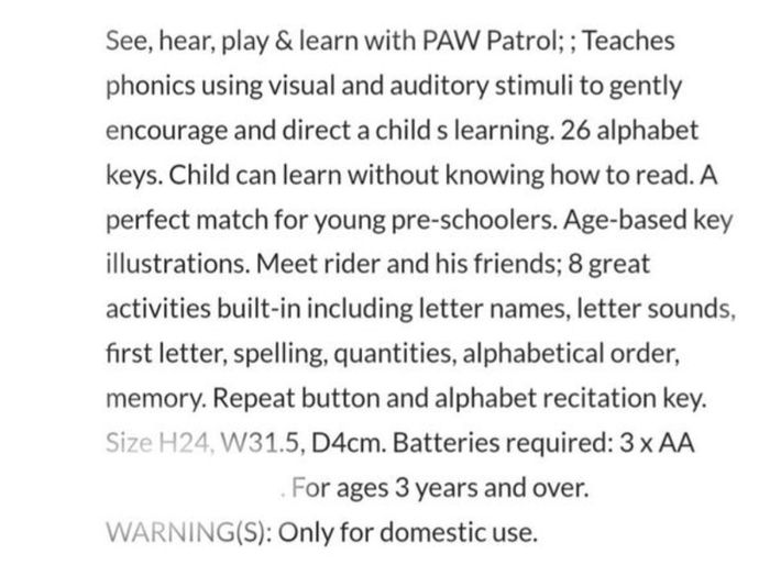 Paw Patrol ;  (dc)(320) 1