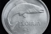Ireland - 1966 - Florin - Salmon - KM.15a - High Grade - [2687]