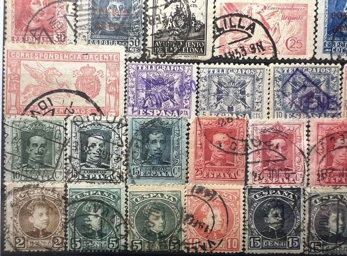 Spain 19th century antique stamps lot