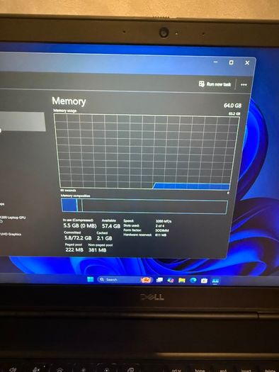 Dell Precision 7560 Laptop i7/64GB/2TBSSD/Nvidia/FHD