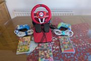 Super Mario Nintendo switch pack - 3 games, 2 pro controllers and a steering wheel