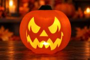 Halloween Pumpkin Lantern - LED Jack O Lantern - Reusable Pumpkin - 3D