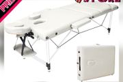 Portable Massage Bed Table - 3-Section Aluminium Foldable Beauty Couch for Reiki Therapy Treatment Salon Healing - Metal Headrest Support/with Carry Bag (FREE SHIPPING)