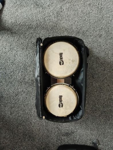 Rockjam Bongo set 7" and 8" with padded bag and tuning wrench