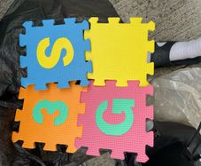 Foam playmat with letters and numbers 60 square pieces