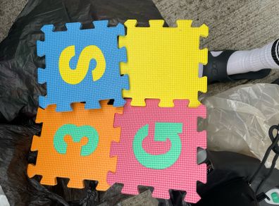 Foam playmat with letters and numbers 60 square pieces