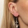 925 Vintage sterling silver quartz drop earrings Image 2