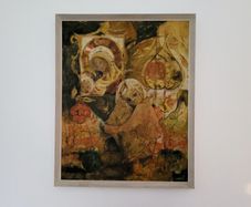 Mid-century surreal mixed media