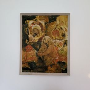 Mid-century surreal mixed media