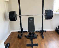 Barbell set with bench