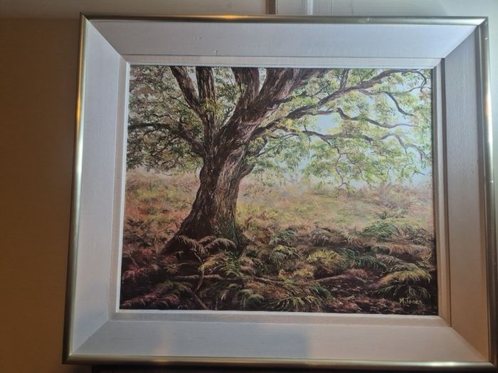 oil painting by Maura Jones forest landscape