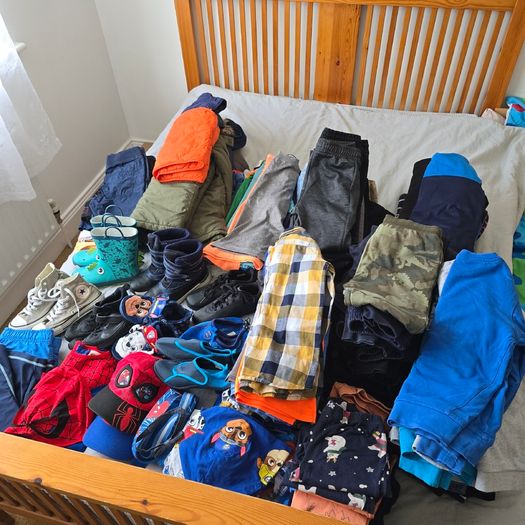 Set of clothes and shoes for a boy 6-8 years old.