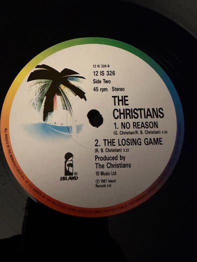 The Christians Hooverville 1987 12 Vinyl Single with Original Poster