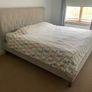 Super king upholstered bed frame and headboard Image 4