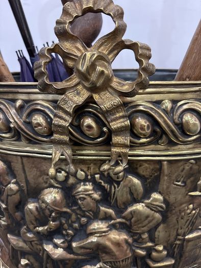 two French Brass Decorative Ribbons