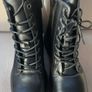 Black lace up ankle boots with Zip Image 2