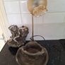 Heavy metal table lamp Image 3