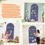 Arch Magnetic Wall Decal 100x45 cm Magnetic Chalk Board Sticker Magnet Chalkboard for Wall Peel and Stick Self Adhesive Blackboard Multifunctional for Playroom Home Office School Image 4