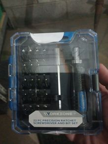 22 pc precision ratchet screwdriver and bit set