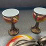 TriUshi Bulgarian Hand Made Ceramic Art Pottery Set Tea Mug Goblet Bulgaria Image 4