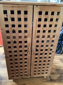 Latticed wooden Storage cabinet
