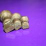 Antique Imperial Small Aged Brass Bell Weights - Apothecary - Kitchen Scales Image 4