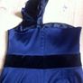 NWT ASOS Navy One Shouldered Dress with Black Velour Detail (Size 10-12) Image 5