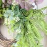 New bespoke 80cm x 80cm wild rose, fern, eucalyptus and hydrangea rustic wreath in vintage blush Image 2