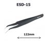 ESD Safe Anti-Static Stainless Steel Tweezers Electronic Repair Precision Tools ESD-15 Image 3