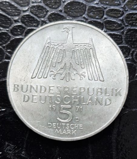 1971 D Germany 5 Mark Albrecht Durer silver coin