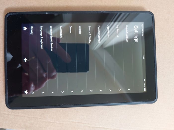 Amazon Kindle, Model D01400, Serial number D026 A0A0 2482 02AQ, in excellent condition
