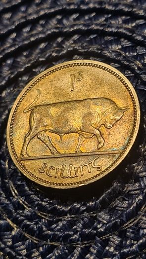 IRISH 1939 silver shilling