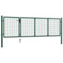 Garden Gate Steel 350x100 cm Green Image 2
